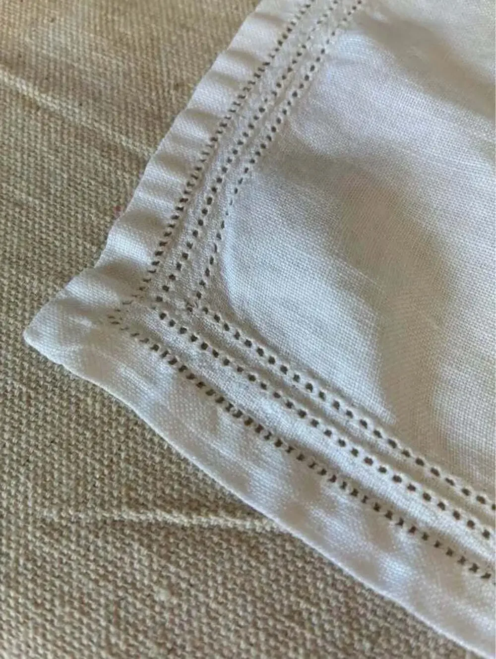 Vintage cotton ladder lace tea service napkins ( set of 4)